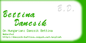 bettina dancsik business card